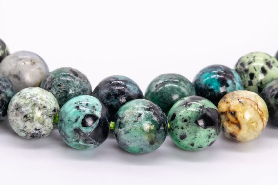 Genuine Natural Variscite Gemstone Beads 6mm Multicolor Round Aa Quality Loose Beads (116239)