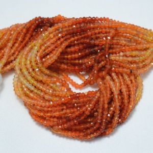 Shop Carnelian Rondelle Beads! 3.5mm Shaded Carnelian Rondelle Beads, Carnelian Faceted Beads, Shaded Carnelian Rondelle Beads, Beads For Necklace, 12.5 Inch Strand # BD7 | Natural genuine rondelle Carnelian beads for beading and jewelry making.  #jewelry #beads #beadedjewelry #diyjewelry #jewelrymaking #beadstore #beading #affiliate #ad