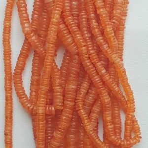 Shop Carnelian Rondelle Beads! 3 strands of CARNELIAN plain rondelle beads 5-6mm 8" | Natural genuine rondelle Carnelian beads for beading and jewelry making.  #jewelry #beads #beadedjewelry #diyjewelry #jewelrymaking #beadstore #beading #affiliate #ad