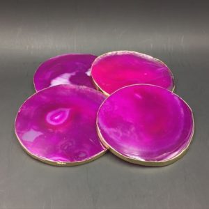Shop Raw & Rough Agate Stones! Pink Agate Coasters set of 4pieces Gold Finished Agate Geode Slice Coasters Gold Agate Coasters for Wedding/Party/Dinner Home Decor02 | Natural genuine stones & crystals in various shapes & sizes. Buy raw cut, tumbled, or polished gemstones for making jewelry or crystal healing energy vibration raising reiki stones. #crystals #gemstones #crystalhealing #crystalsandgemstones #energyhealing #affiliate #ad