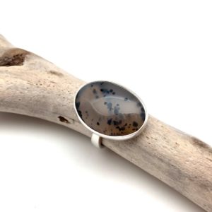 Shop Agate Rings! Montana Agate Silver Ring // Silver Agate Adjustable 8 to 9 Ring // Montana Agate Ring // Montana Agate Stone Ring // 925 Sterling Silver | Natural genuine Agate rings, simple unique handcrafted gemstone rings. #rings #jewelry #shopping #gift #handmade #fashion #style #affiliate #ad