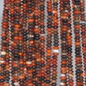 Shop Agate Rondelle Beads! 4X2MM Brown Agate Gemstone Rondelle Loose Beads 15 inch Full Strand (80000467-A76) | Natural genuine rondelle Agate beads for beading and jewelry making.  #jewelry #beads #beadedjewelry #diyjewelry #jewelrymaking #beadstore #beading #affiliate #ad