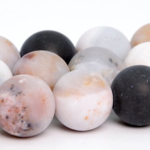 Shop Dendritic Agate Beads! 10MM Matte Parral Dendrite Agate Beads AAA Genuine Natural Gemstone Full Strand Round Loose Beads 16" BULK LOT 1,3,5,10,50 (105212-1479) | Natural genuine round Dendritic Agate beads for beading and jewelry making.  #jewelry #beads #beadedjewelry #diyjewelry #jewelrymaking #beadstore #beading #affiliate #ad