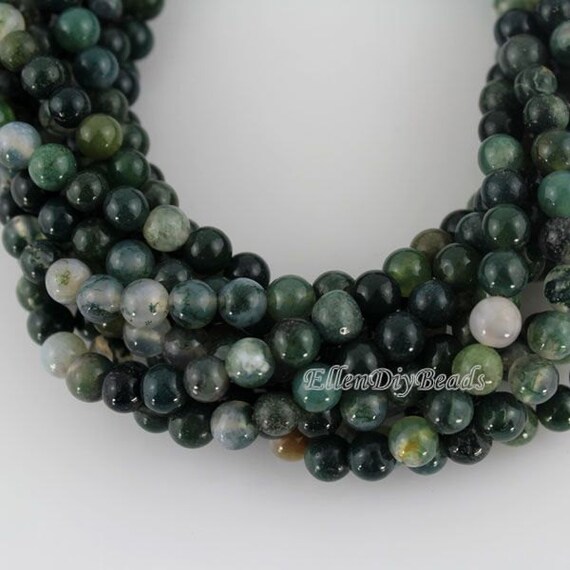 6mm Green /black/white  Agate Beads,round Agate Beads,loose Beads,gemstone Beads,diy Necklace Braceletbeads--- 64 Pcs---15.3inches--ba026