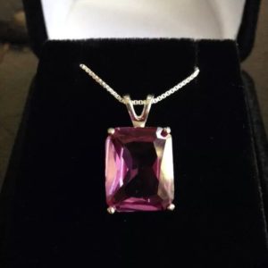 Shop Alexandrite Pendants! BEAUTIFUL 6ct Emerald Cut Alexandrite Sterling Silver Pendant Necklace Soliaire Gemstone Jewelry Trending Stones | Natural genuine Alexandrite pendants. Buy crystal jewelry, handmade handcrafted artisan jewelry for women.  Unique handmade gift ideas. #jewelry #beadedpendants #beadedjewelry #gift #shopping #handmadejewelry #fashion #style #product #pendants #affiliate #ad