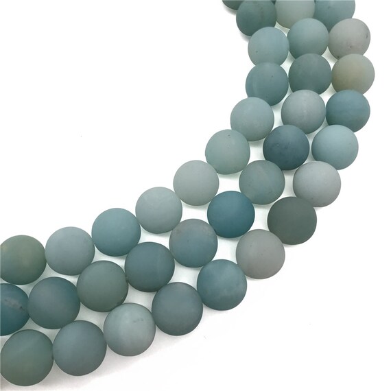 10mm Matte Amazonite Beads, Round Gemstone Beads, Wholesale Beads