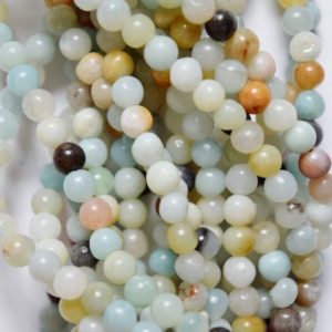 Shop Amazonite Round Beads! 4 mm Genuine Amazonite Beads – Round 4 mm Gemstone Beads – Full Strand 15 1/2", 86 beads, A Quality | Natural genuine round Amazonite beads for beading and jewelry making.  #jewelry #beads #beadedjewelry #diyjewelry #jewelrymaking #beadstore #beading #affiliate #ad