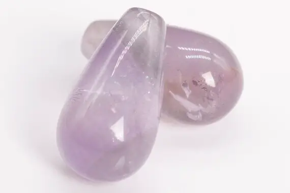 2 Pcs 18x15x10mm Pale Purple Amethyst Beads Healing Teardrop Grade B Genuine Naturalbeads Bulk Lot Options (111141-3325)