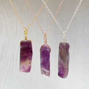 Shop Amethyst Pendants! Amethyst Pendant Necklace Silver Purple Crystal Jewelry, Amethyst Necklace Gold, February Birthstone Necklace, Birthday Gift for Mom, Sister | Natural genuine Amethyst pendants. Buy crystal jewelry, handmade handcrafted artisan jewelry for women.  Unique handmade gift ideas. #jewelry #beadedpendants #beadedjewelry #gift #shopping #handmadejewelry #fashion #style #product #pendants #affiliate #ad
