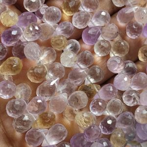 Shop Ametrine Faceted Beads! Beautiful Natural Ametrine Faceted Teardrops Shape Gemstone Beads Strand | Ametrine Teardrops Beads Strand |5×7-6×8 Mm Ametrine Beads Strand | Natural genuine faceted Ametrine beads for beading and jewelry making.  #jewelry #beads #beadedjewelry #diyjewelry #jewelrymaking #beadstore #beading #affiliate #ad