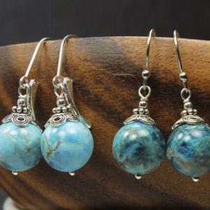 Shop Apatite Earrings! Blue Apatite Earrings Sterling Silver natural gemstones dangle drops boho statement birthday holiday Mother's Day gift for her women 6377 | Natural genuine Apatite earrings. Buy crystal jewelry, handmade handcrafted artisan jewelry for women.  Unique handmade gift ideas. #jewelry #beadedearrings #beadedjewelry #gift #shopping #handmadejewelry #fashion #style #product #earrings #affiliate #ad
