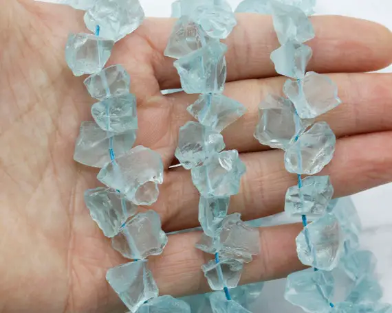10~15mm Natural Aquamarine Nugget Beads,top Drilled Crystal Beads,nugget Crystal,good Quality Aquamarine Beads,for Jewelry Making Beads.