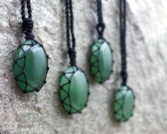 Green Aventurine Necklace For Men And Women, Emf Protection Crystal Jewelry, Green Stone Pendant Necklace, Good Luck Gifts For Him & Her
