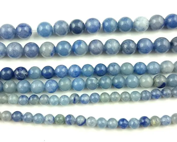 Blue Aventurine Beads, Natural Gemstone Beads, Round Stone Beads For Jewelry Making 4mm 6mm 8mm 10mm 12mm 15''