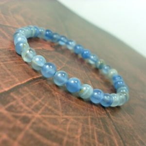 Shop Blue Calcite Jewelry! Argentinian Blue Calcite Bracelet Grade A, Rare Natural Gemstone Bracelet,  Women Men Beaded Bracelet, Gift for Her Him +Gift Bag | Natural genuine Blue Calcite jewelry. Buy crystal jewelry, handmade handcrafted artisan jewelry for women.  Unique handmade gift ideas. #jewelry #beadedjewelry #beadedjewelry #gift #shopping #handmadejewelry #fashion #style #product #jewelry #affiliate #ad
