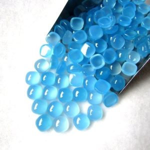 Shop Blue Chalcedony Stones & Crystals! 5 pieces 8mm Aqua Blue Chalcedony Cabochon Cushion Loose Gemstone, Aqua Blue Chalcedony Cushion cabochon AAA Quality gemstone… | Natural genuine stones & crystals in various shapes & sizes. Buy raw cut, tumbled, or polished gemstones for making jewelry or crystal healing energy vibration raising reiki stones. #crystals #gemstones #crystalhealing #crystalsandgemstones #energyhealing #affiliate #ad
