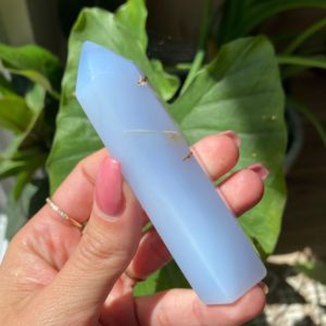 Shop Blue Chalcedony Stones & Crystals! blue chalcedony tower | Natural genuine stones & crystals in various shapes & sizes. Buy raw cut, tumbled, or polished gemstones for making jewelry or crystal healing energy vibration raising reiki stones. #crystals #gemstones #crystalhealing #crystalsandgemstones #energyhealing #affiliate #ad