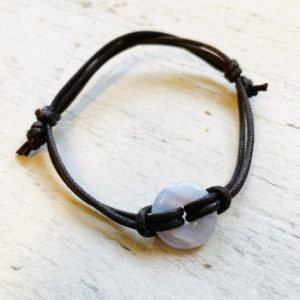 Shop Blue Lace Agate Bracelets! Blue Lace agate adjustable vegan Bracelet, unisex crystal bracelet for a yoga lover . | Natural genuine Blue Lace Agate bracelets. Buy crystal jewelry, handmade handcrafted artisan jewelry for women.  Unique handmade gift ideas. #jewelry #beadedbracelets #beadedjewelry #gift #shopping #handmadejewelry #fashion #style #product #bracelets #affiliate #ad