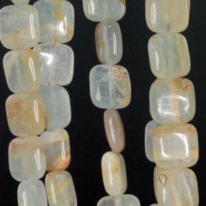 Shop Calcite Beads! 14mm Lemurian Aquatine Calcite Gemstone Blue Square Loose Beads 16 inch Full Strand (90185500-858) | Natural genuine other-shape Calcite beads for beading and jewelry making.  #jewelry #beads #beadedjewelry #diyjewelry #jewelrymaking #beadstore #beading #affiliate #ad