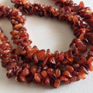 Shop Carnelian Chip & Nugget Beads! 4-7mm Carnelian Rough Chips, Carnelian Beaded Rope, Natural Carnelian Chips, Carnelian Necklace, 24 Inch (1Strand To 5Strands Option)-ANT160 | Natural genuine chip Carnelian beads for beading and jewelry making.  #jewelry #beads #beadedjewelry #diyjewelry #jewelrymaking #beadstore #beading #affiliate #ad