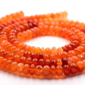 Shop Carnelian Rondelle Beads! Carnelian Rondelle Shape Smooth Beads 7×8.MM Approx 8"Inches Natural Top Quality Wholesaler Price. | Natural genuine rondelle Carnelian beads for beading and jewelry making.  #jewelry #beads #beadedjewelry #diyjewelry #jewelrymaking #beadstore #beading #affiliate #ad