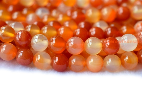 15.5" 12mm/14mm/16mm Natural Carnelian Round Beads, Orange Red Gemstone, Semi-precious Stone Beads Wholesaler