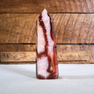 Shop Carnelian Stones & Crystals! Carnelian Tower | Quartz w. Carnelian | Crystal Point | Natural genuine stones & crystals in various shapes & sizes. Buy raw cut, tumbled, or polished gemstones for making jewelry or crystal healing energy vibration raising reiki stones. #crystals #gemstones #crystalhealing #crystalsandgemstones #energyhealing #affiliate #ad