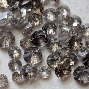 Shop Diamond Round Beads! Salt And Pepper Diamond, CONFLICT FREE 2.5-3mm, Solitaire Shaped Round Cut Faceted Clear Black Diamond For Jewelry (5 Pcs To 10 Pcs)-PPD506A | Natural genuine round Diamond beads for beading and jewelry making.  #jewelry #beads #beadedjewelry #diyjewelry #jewelrymaking #beadstore #beading #affiliate #ad