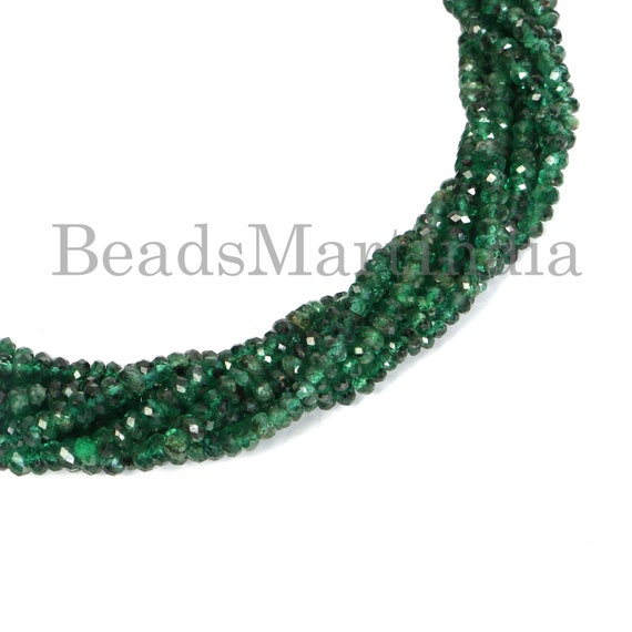 Emerald Faceted Rondelle Gemstone Beads, 2-4 Mm Emerald Faceted Beads, Emerald Rondelle Shape Beads, Emerald Beads,emerald New Arrival Beads