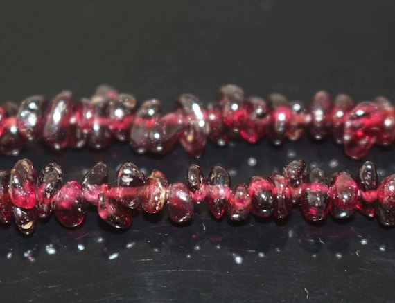 3-5mm Natural Garnet Chip Nugget Beads,wholesale Loose Beads Supply,one Strand 34",garnet Beads