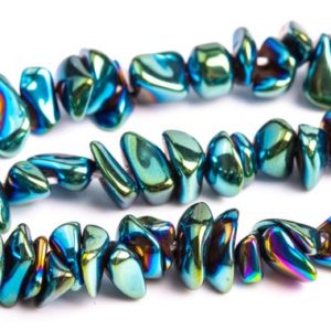 Shop Hematite Chip & Nugget Beads! 4×3-10x5MM Green Hematite Beads Pebble Chips Grade AAA Natural Gemstone Full Strand Loose Beads 15.5" Bulk Lot Options (104785-1311) | Natural genuine chip Hematite beads for beading and jewelry making.  #jewelry #beads #beadedjewelry #diyjewelry #jewelrymaking #beadstore #beading #affiliate #ad