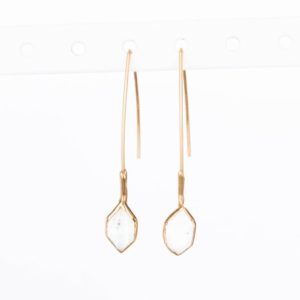 Edgy Raw Herkimer Diamond Earrings • Unique Gemstone Jewelry • Gold Filled • Real Clear Crystal Points • Minimalist Fall Jewelry • 24k | Natural genuine Gemstone earrings. Buy crystal jewelry, handmade handcrafted artisan jewelry for women.  Unique handmade gift ideas. #jewelry #beadedearrings #beadedjewelry #gift #shopping #handmadejewelry #fashion #style #product #earrings #affiliate #ad