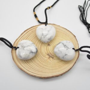 Shop Howlite Pendants! Natural White Howlite Heart   Semi-precious Gemstone Pendant with Cord – Size 3cm | Natural genuine Howlite pendants. Buy crystal jewelry, handmade handcrafted artisan jewelry for women.  Unique handmade gift ideas. #jewelry #beadedpendants #beadedjewelry #gift #shopping #handmadejewelry #fashion #style #product #pendants #affiliate #ad