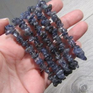 Iolite Stretchy String Bracelet G251 | Natural genuine Iolite bracelets. Buy crystal jewelry, handmade handcrafted artisan jewelry for women.  Unique handmade gift ideas. #jewelry #beadedbracelets #beadedjewelry #gift #shopping #handmadejewelry #fashion #style #product #bracelets #affiliate #ad