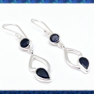 Shop Iolite Earrings! Iolite Earrings Sterling Silver – Purple Iolite Earrings – Iolite Silver Earrings — Iolite Jewelry | Natural genuine Iolite earrings. Buy crystal jewelry, handmade handcrafted artisan jewelry for women.  Unique handmade gift ideas. #jewelry #beadedearrings #beadedjewelry #gift #shopping #handmadejewelry #fashion #style #product #earrings #affiliate #ad