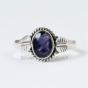Shop Iolite Rings! Real Iolite Ring / 925 Sterling Silver Ring / Boho Iolite Ring / Everyday Ring / Statement Ring / Stackable Ring / Handmade Ring/ Women ring | Natural genuine Iolite rings, simple unique handcrafted gemstone rings. #rings #jewelry #shopping #gift #handmade #fashion #style #affiliate #ad