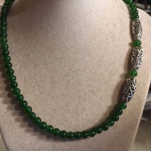 Shop Jade Necklaces! Green Necklace – Jade Gemstone Jewelry – Silver Jewellery – Beaded – Fashion | Natural genuine Jade necklaces. Buy crystal jewelry, handmade handcrafted artisan jewelry for women.  Unique handmade gift ideas. #jewelry #beadednecklaces #beadedjewelry #gift #shopping #handmadejewelry #fashion #style #product #necklaces #affiliate #ad