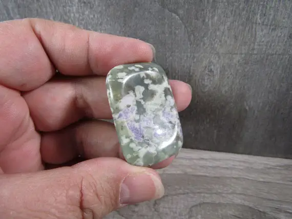 Peace Jade Rectangle Worry Stone E101 A