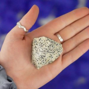 Shop Raw & Rough Jasper Stones! Large Raw Dalmatian Jasper Rough Crystal | Natural genuine stones & crystals in various shapes & sizes. Buy raw cut, tumbled, or polished gemstones for making jewelry or crystal healing energy vibration raising reiki stones. #crystals #gemstones #crystalhealing #crystalsandgemstones #energyhealing #affiliate #ad