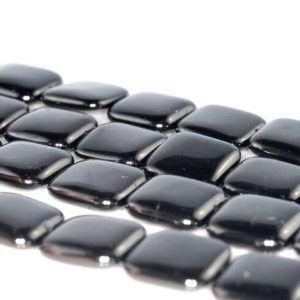 Shop Jet Beads! 14x14mm Black Jet Gemstone Organic Perfect Square 14mm Loose Beads 16 inch Full Strand (90186909-885) | Natural genuine other-shape Jet beads for beading and jewelry making.  #jewelry #beads #beadedjewelry #diyjewelry #jewelrymaking #beadstore #beading #affiliate #ad