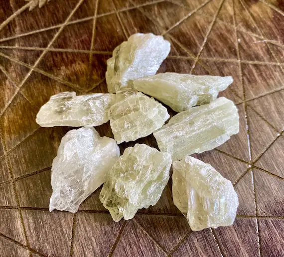 Hiddenite Green Kunzite Crystal | Brazil Spodumene Stone | Natural Gemstone Specimen