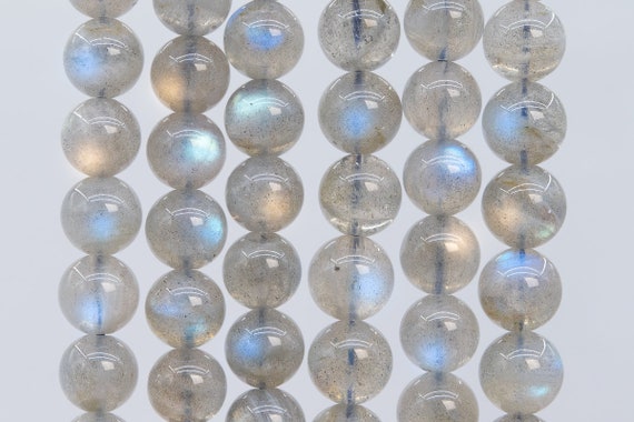 Genuine Natural Labradorite Gemstone Beads 7mm Gray Round Aaa Quality Loose Beads (111214)