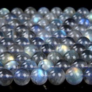 Shop Round Gemstone Beads! Labradorite Gemstone Grade AAA Round 4MM 5MM 6MM 7MM 8MM 9MM 10MM 12MM Beads (D61) | Natural genuine round Gemstone beads for beading and jewelry making.  #jewelry #beads #beadedjewelry #diyjewelry #jewelrymaking #beadstore #beading #affiliate #ad
