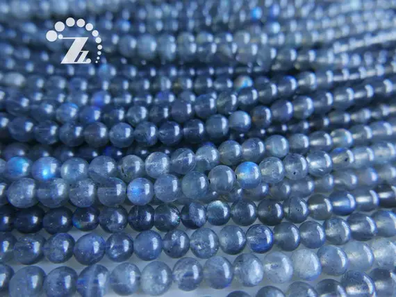 Labradorite, Smooth Round Beads, Blue Labradorite, Natural, Gemstone, Diy Beads, Gemstones, 6mm,15" Full Strand