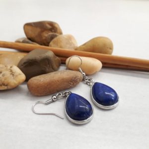 Shop Lapis Lazuli Earrings! Genuine Lapis Lazuli Earrings – Lapis Lazuli Dangle Earrings – Lapis Lazuli Jewelry set – Blue Stone Jewelry – Lapis Teardrop Ovel Earrings | Natural genuine Lapis Lazuli earrings. Buy crystal jewelry, handmade handcrafted artisan jewelry for women.  Unique handmade gift ideas. #jewelry #beadedearrings #beadedjewelry #gift #shopping #handmadejewelry #fashion #style #product #earrings #affiliate #ad