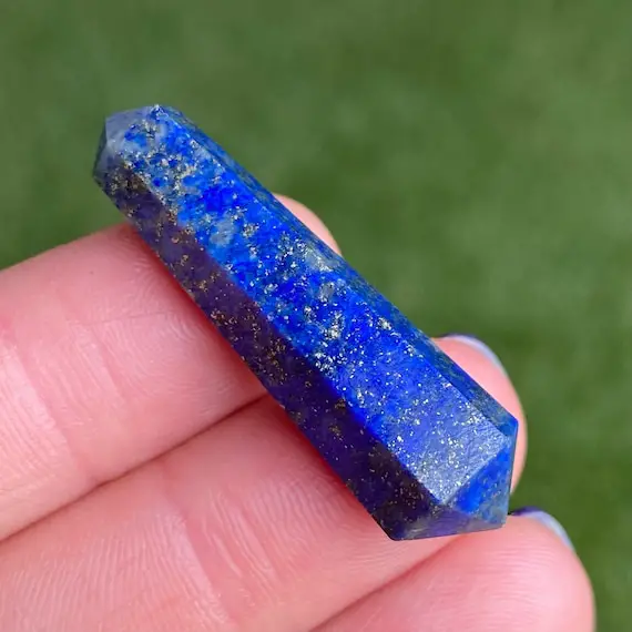 Double Terminated/pointed Lapis Lazuli, Double Terminated Crystal, Double Pointed Crystals, Lapis Lazuli, Pyrite Inclusions