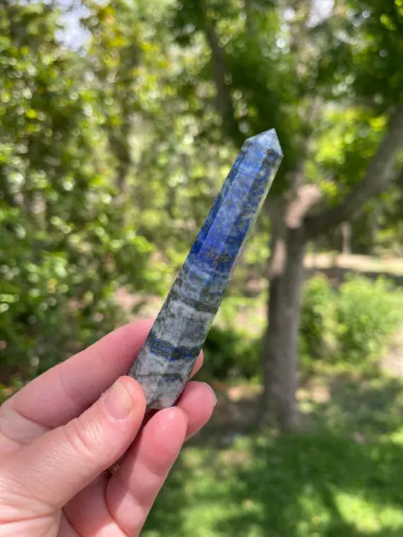 Lapis Lazuli Point - Reiki Charged - Powerful Energy - High Vibrational Crystal - Third Eye Opener - Chakras  - Psychic Abilities 10