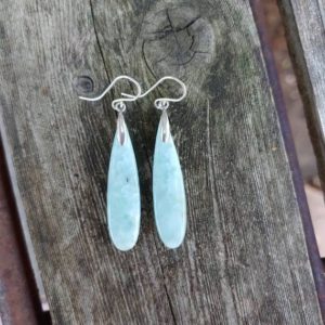 Sweet larimar earrings. Sterling silver larimar earrings | Natural genuine Larimar earrings. Buy crystal jewelry, handmade handcrafted artisan jewelry for women.  Unique handmade gift ideas. #jewelry #beadedearrings #beadedjewelry #gift #shopping #handmadejewelry #fashion #style #product #earrings #affiliate #ad