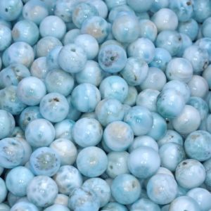 Shop Larimar Round Beads! 11MM Dominican Larimar Gemstone Grade A Light Blue Round Select Your Beads 2,4,8,12,16 Beads (80004186-911) | Natural genuine round Larimar beads for beading and jewelry making.  #jewelry #beads #beadedjewelry #diyjewelry #jewelrymaking #beadstore #beading #affiliate #ad