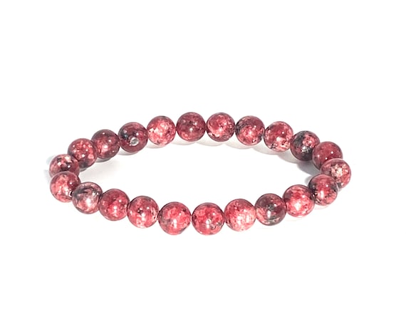 Natural Lepidolite 8mm Beaded Bracelet For Men, Women. Extremly Useful Christal Reducing Stress And Alleviates Feelings Of Depression